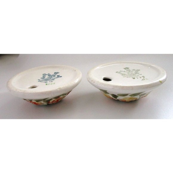 Wilkinson Royal Staffordshire Pottery England - Pair (2) Floral Candlesticks VTG - Picture 8 of 11